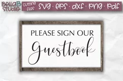 Wedding Sign SVG, Please Sign Our Guestbook SVG, Wedding SVG Product Image 1