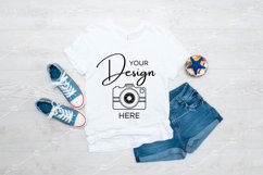 Bella Canvas Mockup 3001 White T-shirt Mockup Summer Product Image 1
