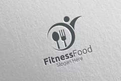 Fitness Food Logo for Restaurant or Cafe 58 Product Image 5