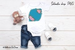 Background Sublimation design. Floral geometric gold frame Product Image 2