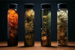 Decorative bottles with preserved botanicals Product Image 1