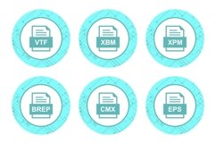 Set Of File Formats Icons Product Image 1
