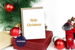 Vertical Christmas Card Mockup, 5x7 invitation mockup PSD Product Image 2