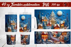 3D Christmas sublimation |40 oz 3D Tumbler wrap Product Image 1