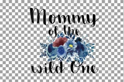 Wild One navy blue and blush floral shirt png, family shirt Product Image 15