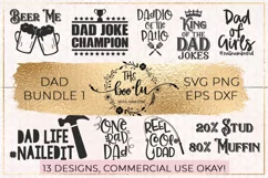 Dad Bundle of 13 SVG DXF PNG EPS Cut File Father's Day Product Image 1