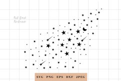 Stars SVG, Celestial svg, Galaxy svg cut file Product Image 1