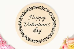 Heart wreath svg, Happy Valentines day SVG, love hearts. Product Image 2