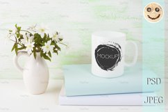 Coffee mug mockup with spring flowers Product Image 2