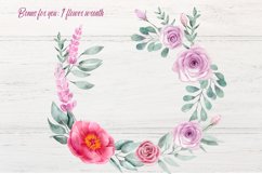 Watercolor flowers clipart Peony Sunflower flower clipart Product Image 6