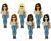 Winter Linen Sweater Fashion Planner Girls Clipart Product Image 3