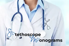 Stethoscope Monogram Alphabet SVG Design Files Product Image 1