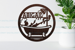 Bathroom name Sign SVG Laser Cut Template Product Image 2