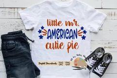Little mr American cutie pie SVG boy America svg 4th of July Product Image 1
