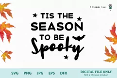 Tis the Season to be Spooky - Halloween Quote SVG Product Image 2