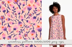 Spring flowers digital paper png. Summer seamless pattern Product Image 4