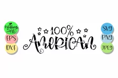 100 percent American svg, 4th of july svg Product Image 2