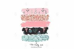 Succulents Brush Strokes | Brush Strokes Clipart PNG Product Image 4