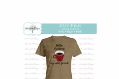 Hello Darkness My Old Friend Funny Coffee SVG DXF PNG Product Image 2
