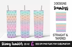 Pastel Geometric Glitter 20 oz Skinny Tumbler Sublimation Product Image 1