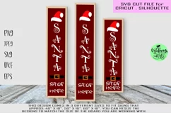Santa stop here svg, christmas porch sign svg, Christmas svg Product Image 1