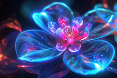 Neon Lotus Dreams Background Wallpaper Product Image 1