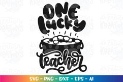 St Patrick&#039;s Day svg One luck Teacher Product Image 2