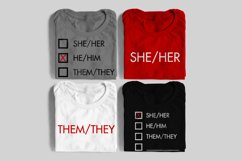 Personal Gender Pronouns SVG File Cutting Template Product Image 1