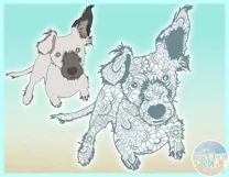 Jack Russel Dog Mandala Zentangle Svg Dxf Eps Png Pdf Files Product Image 3