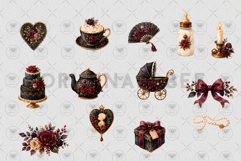 Burgundy Mocha Baby Clipart Product Image 3