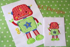 Robot Girl Machine Applique Embroidery Design Product Image 1