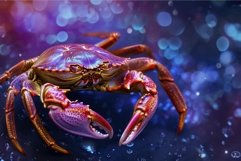 Majestic crab with iridescent glow on dark background Product Image 1
