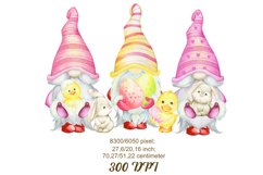 Watercolor clipart, Easter dwarf clip art, hand-drawn illust Product Image 3