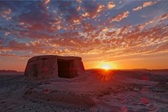 Desert sunset by ancient ruins Product Image 1