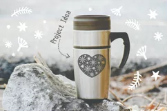 Scandinavian Style X-mas Heart SVG, Christmas Decor Cut File Product Image 4