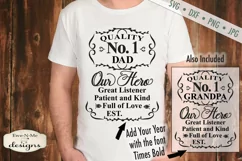Fathers Day | No. 1 Dad | Grandpa | Fathers Day Label | SVG Product Image 2
