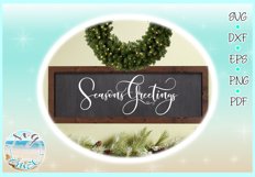 Seasons Greetings Horizontal Wood Sign SVG Dxf Eps Png PDF Product Image 3