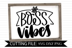 Boss Vibes- Hand Lettered SVG Product Image 1
