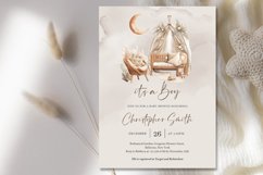 Boho gender neutral nursery nook Baby Shower Invite ZB61 Product Image 2