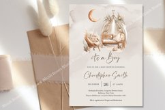 Boho gender neutral nursery nook Baby Shower Invite ZB61 Product Image 1