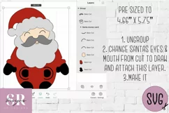 Santa Money card | Paper cutting | Money card SVG Product Image 4