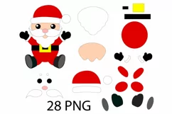 Build santa DIY Christmas decor svg Cut File silhouette. Product Image 3