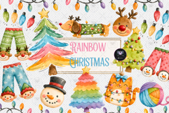 Christmas Rainbow Clipart Product Image 1