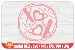 XoXo Valentine SVG | XoXo SVG | Cute Valentine Svg | Vday Product Image 3
