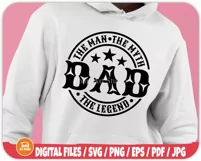 Dad The Man The Myth The Legend SVG | Dad Svg | Fathers Day Product Image 2