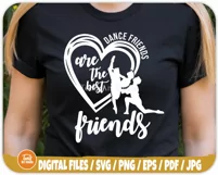 Dance Friends SVG | Dance Besties Svg | Bff Svg Clipart Product Image 3