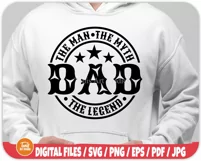 Dad The Man The Myth The Legend SVG | Dad Svg | Fathers Day Product Image 3