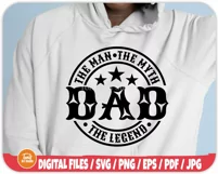 Dad The Man The Myth The Legend SVG | Dad Svg | Fathers Day Product Image 4