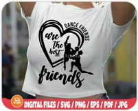 Dance Friends SVG | Dance Besties Svg | Bff Svg Clipart Product Image 4