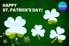 St Patricks Canva Frame Shamrock Lucky Clovers Photo Frame Product Image 1